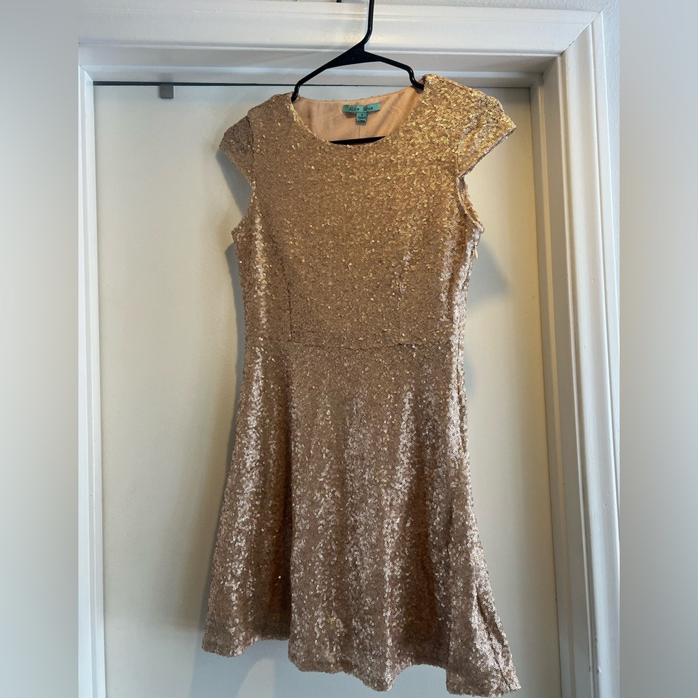 Alice Blue gold sequin dress size S